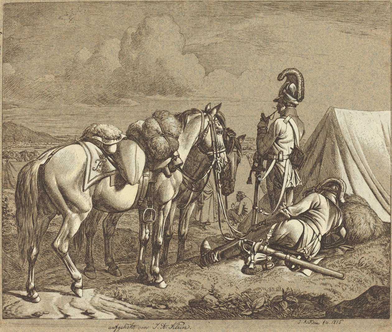 Österrikiska dragoner av Johann Adam Klein
