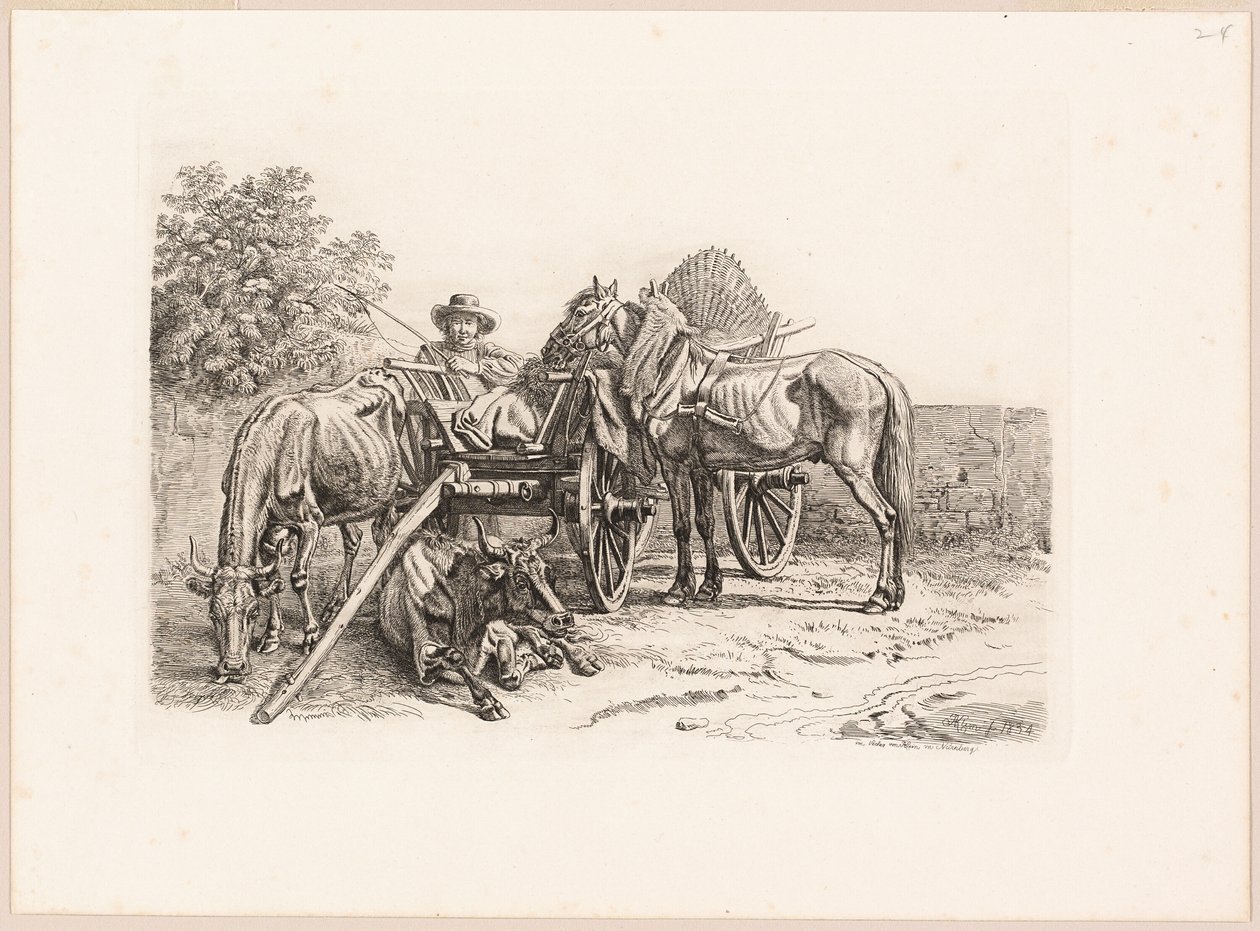 Bonde och hans vagn av Johann Adam Klein