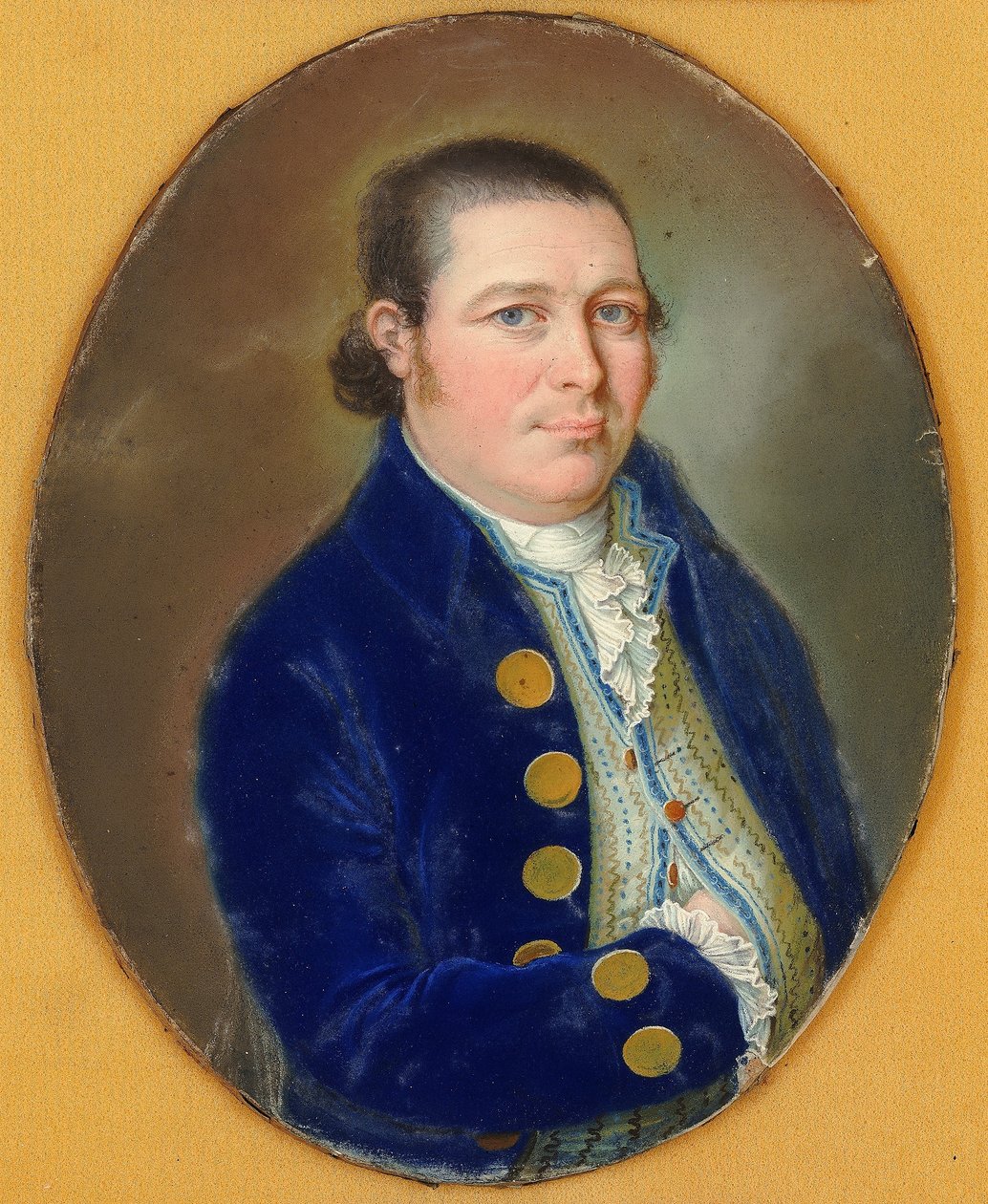 Porträtt av kapten Robert Kermit av Johann Baptist Hirschmann