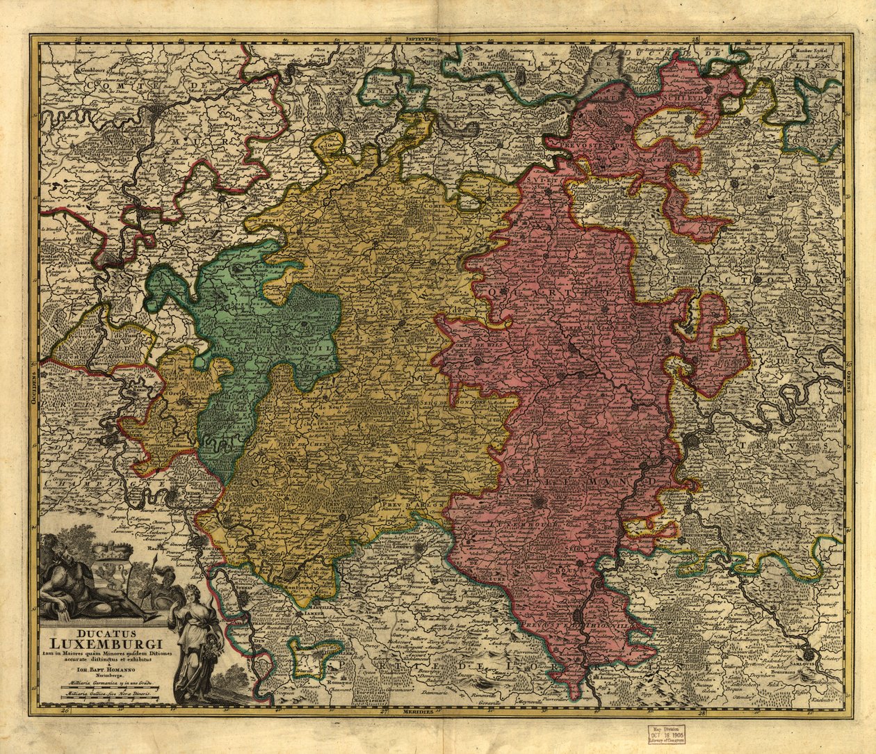 Ducatus Luxembourgi. LOC 99446214 av Johann Baptist Homann