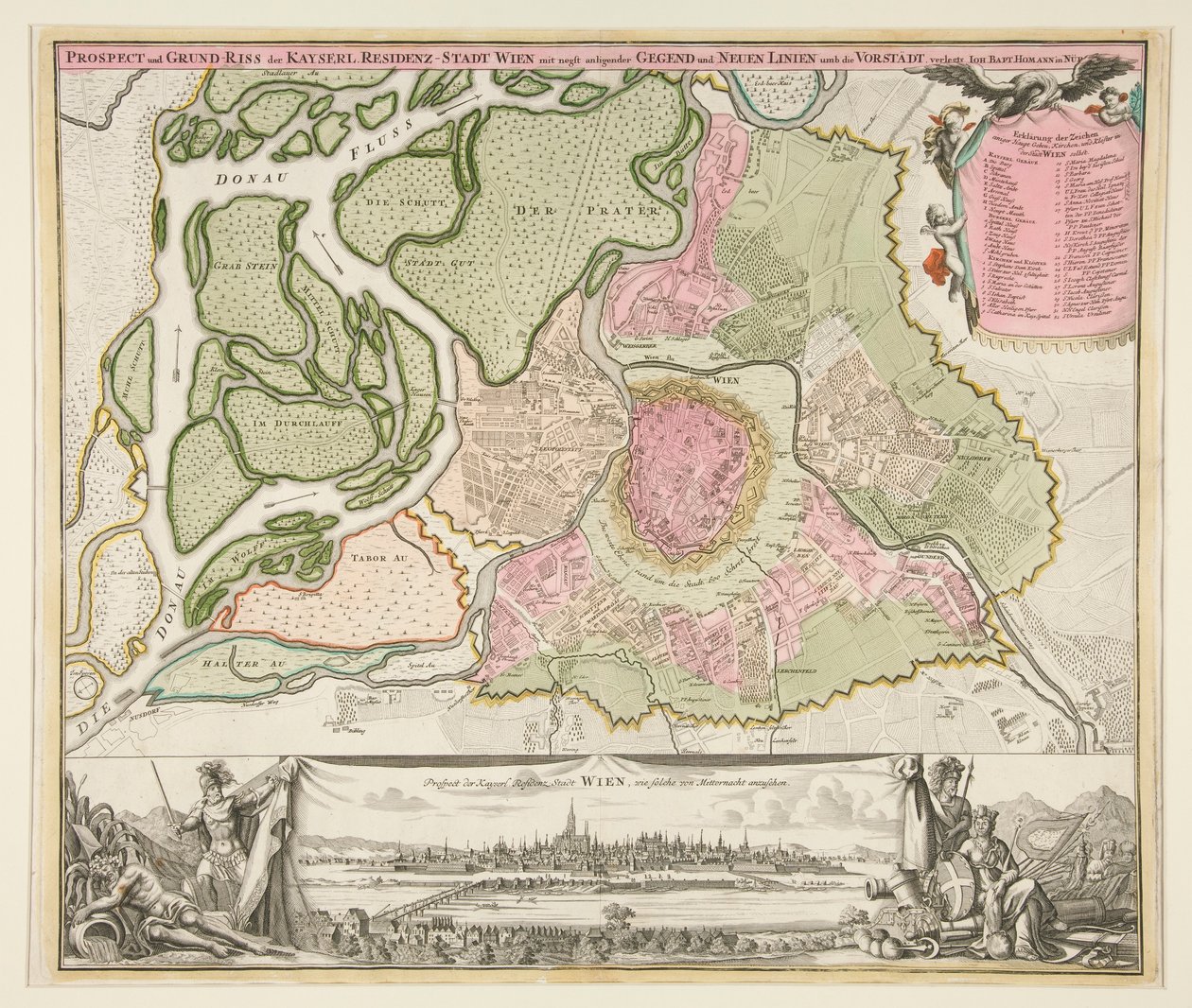 Karta över Wien av Johann Baptista Homann