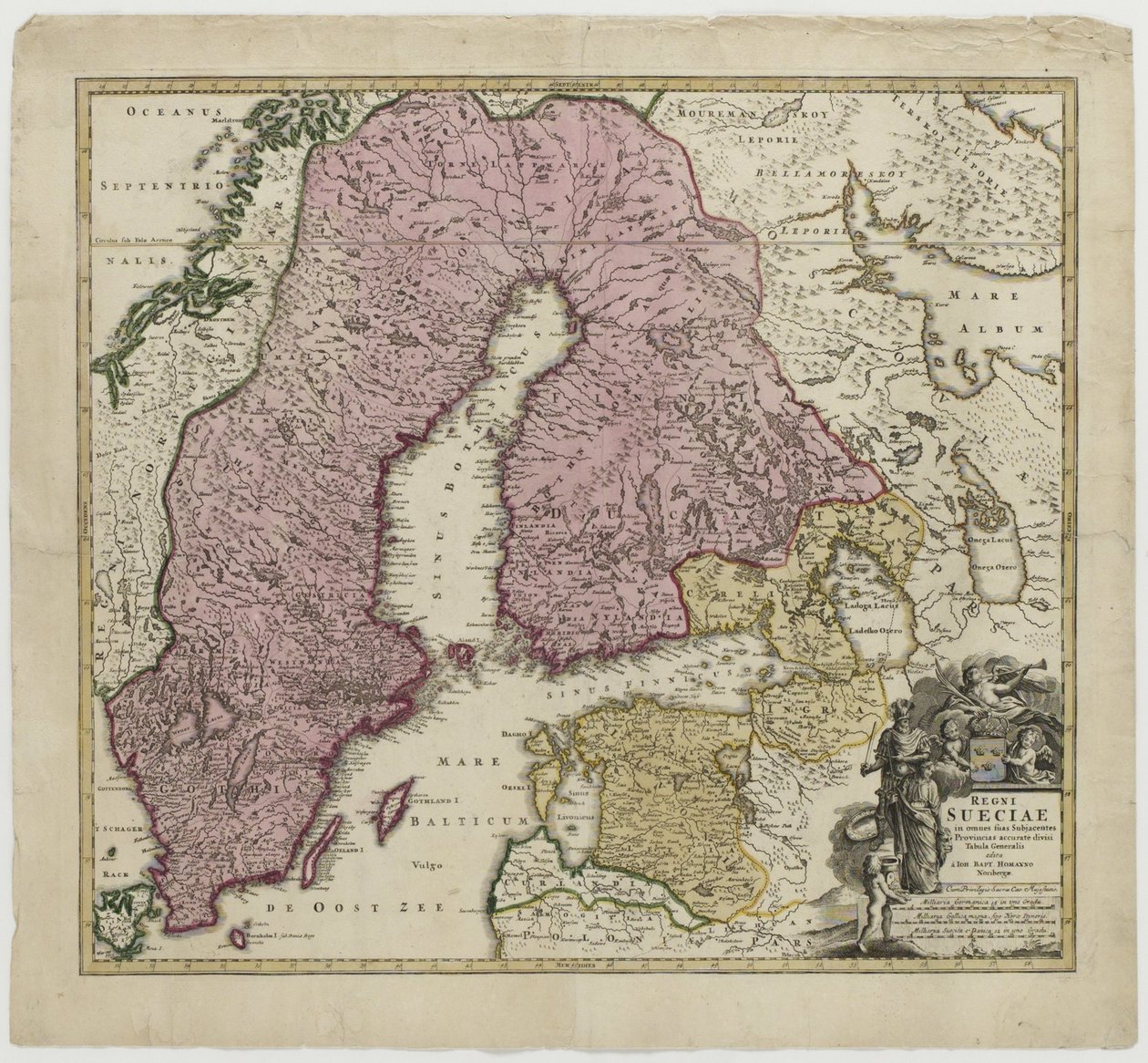Sveriges regering, ca 1730 av Johann Baptista Homann
