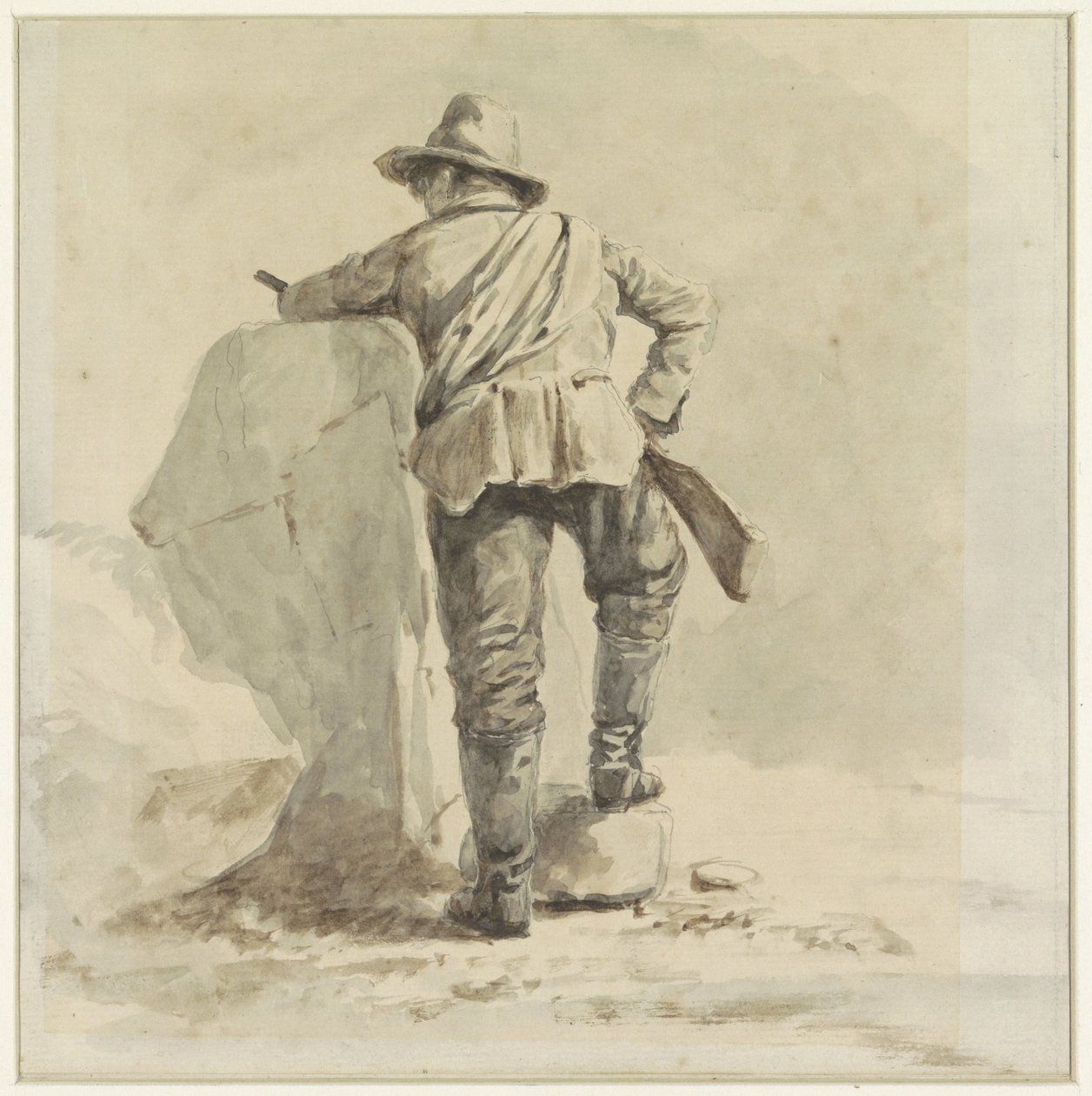 Vilande pojke, sedd bakifrån av Johann Bernard Klombeek