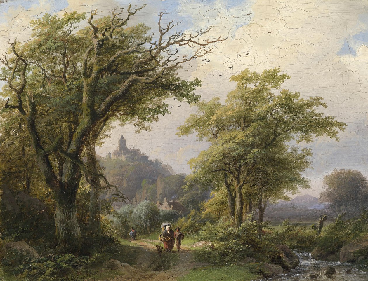 Vandrare vid bäcken av Johann Bernhard Klombeck