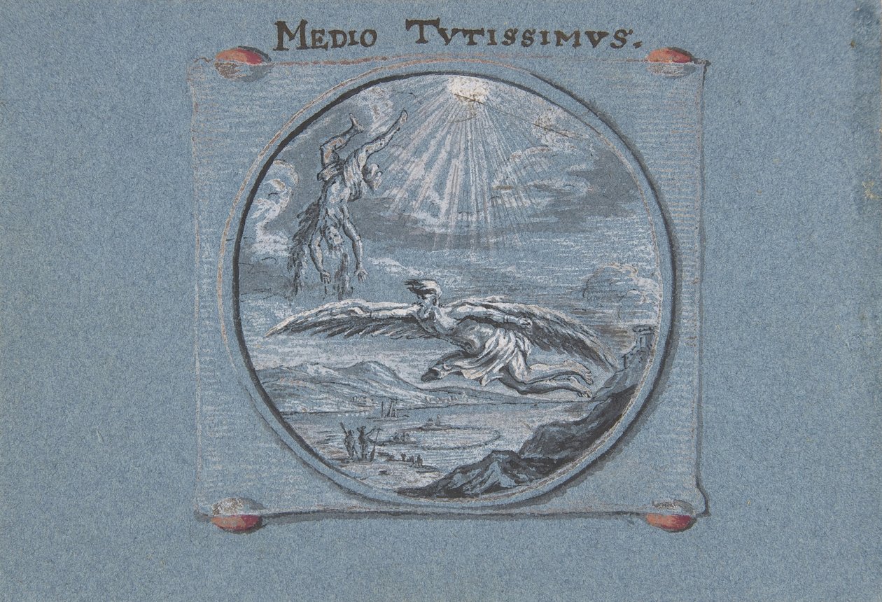Ikaros fall, 1692. av Johann Caspar Hessius
