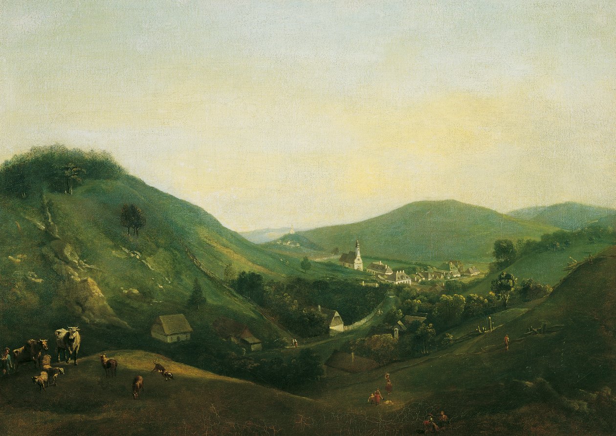 Landskap nära Kalksburg av Johann Christian Brand