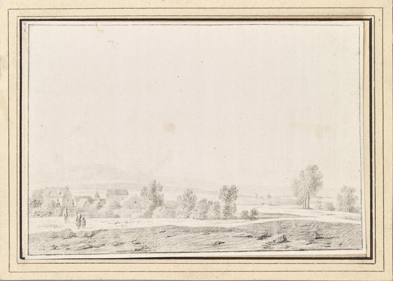 Landskap med by av Johann Christian Brand