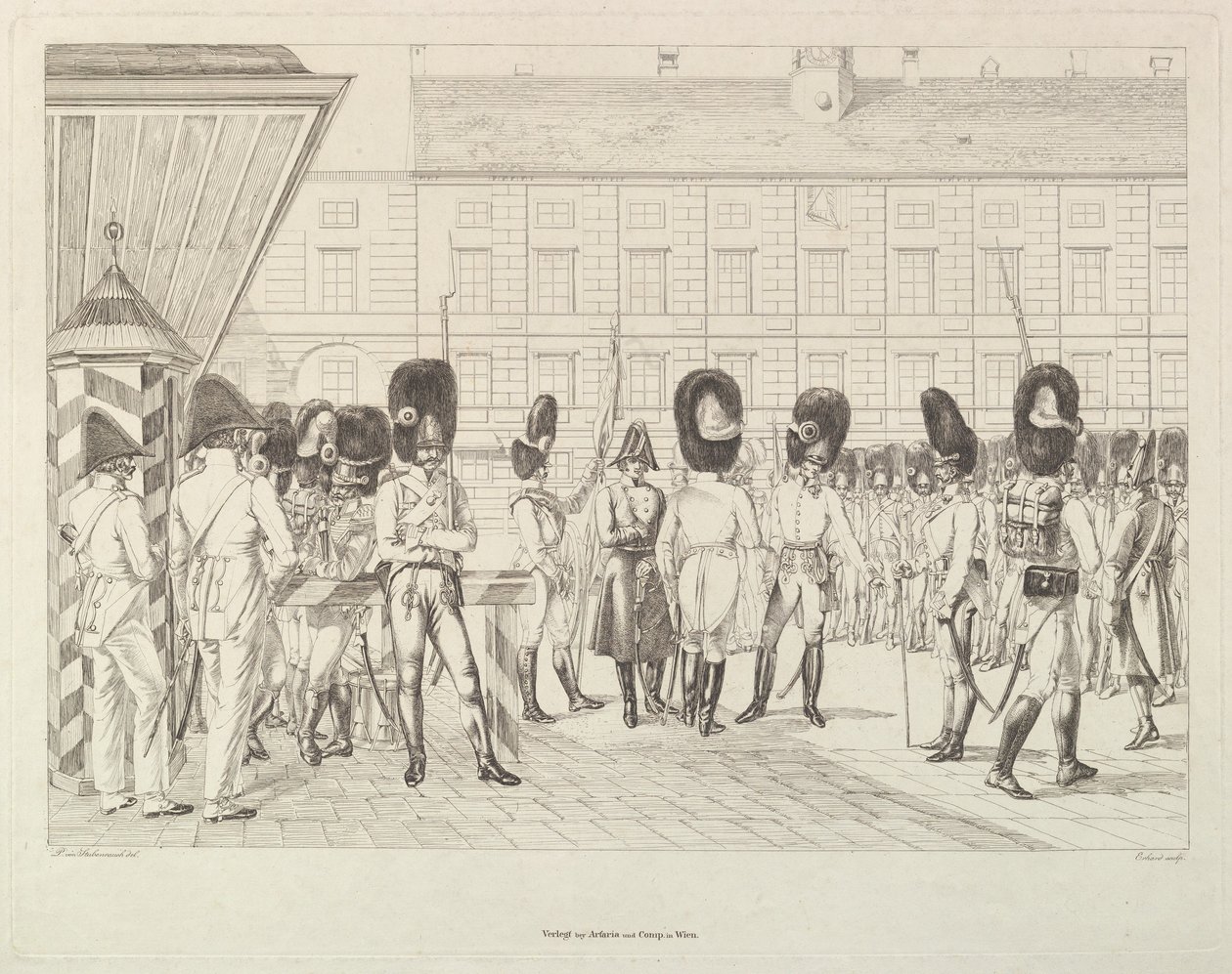 Österrikiska grenadjärer, tidigt 1800-tal. av Johann Christian Erhard