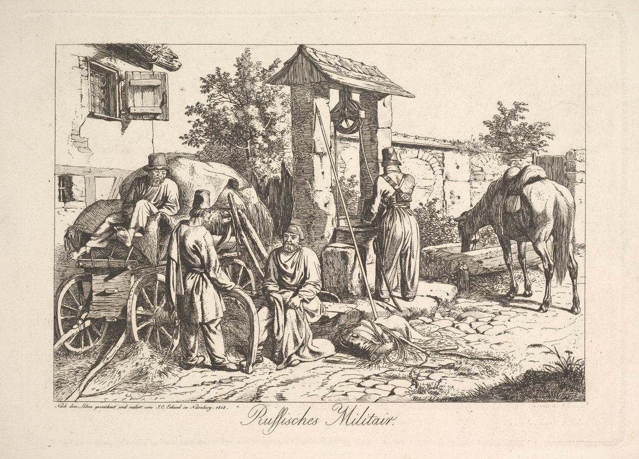 Kosack vid brunnen, 1815. av Johann Christian Erhard