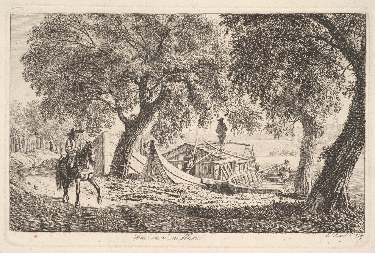 På kanalen i Wien, 1819. av Johann Christian Erhard