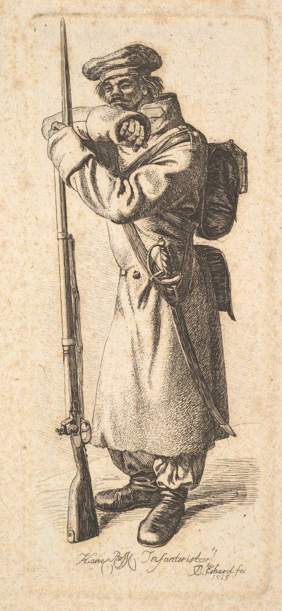 Den ryske infanteristen, 1815. av Johann Christian Erhard