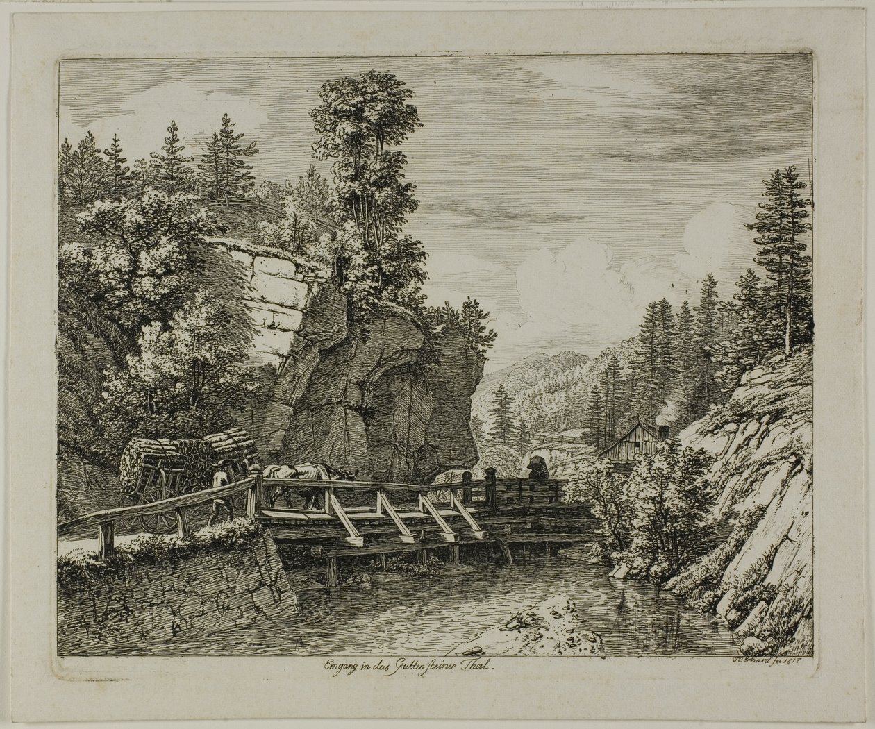 Ingång till Guttensteinerdalen av Johann Christoph Erhard