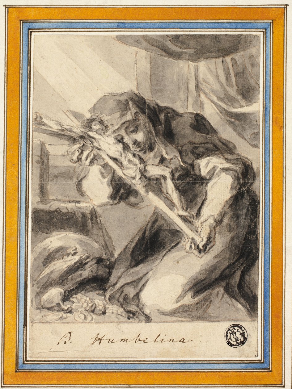 Beata Humbelina med krucifix, c.1700 av Johann Christoph Lischka