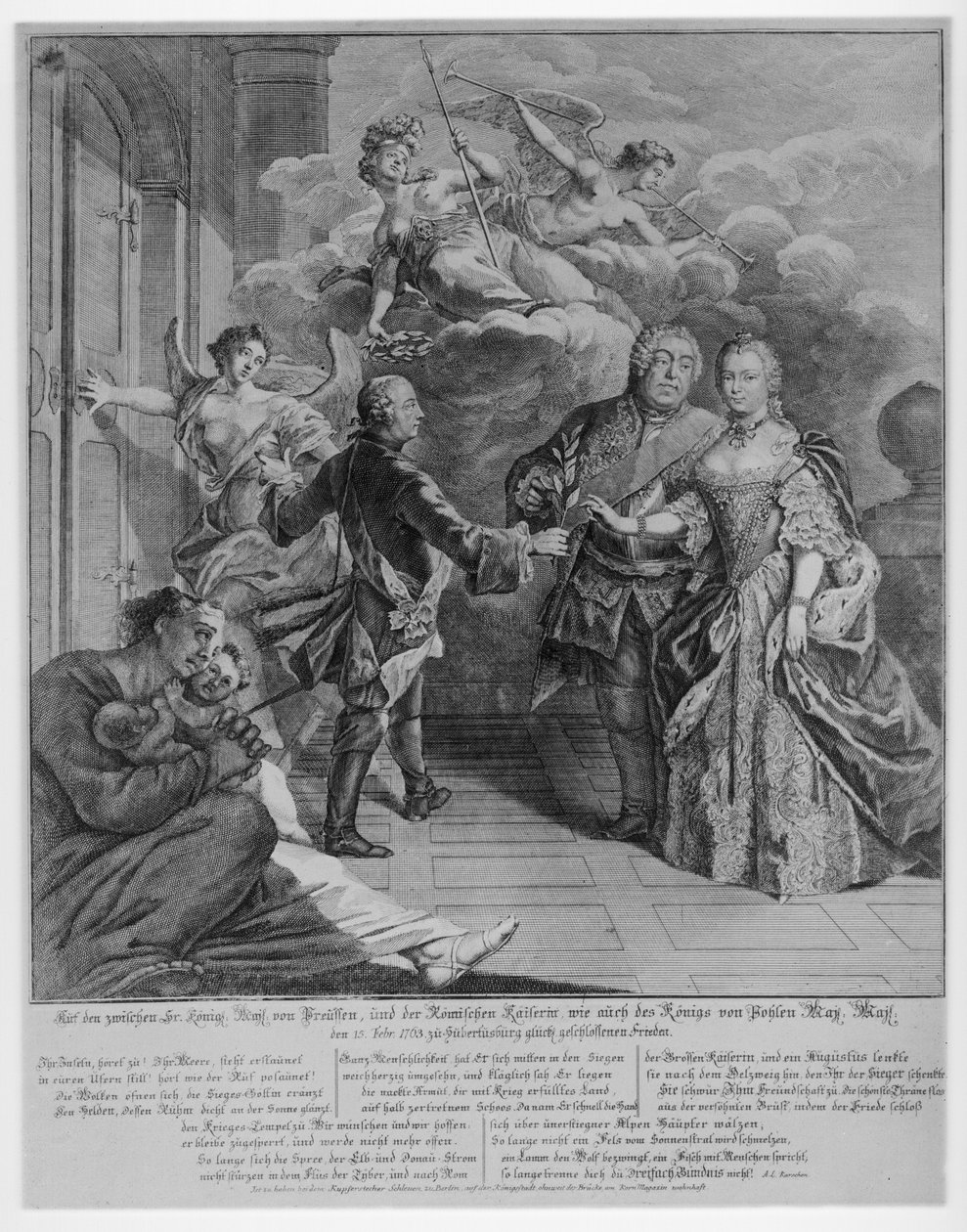 1763 tystnaden i Hubertusburg av Johann David Schleuen