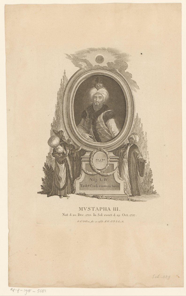 Porträtt av Mustafa III av Johann Esaias Nilson