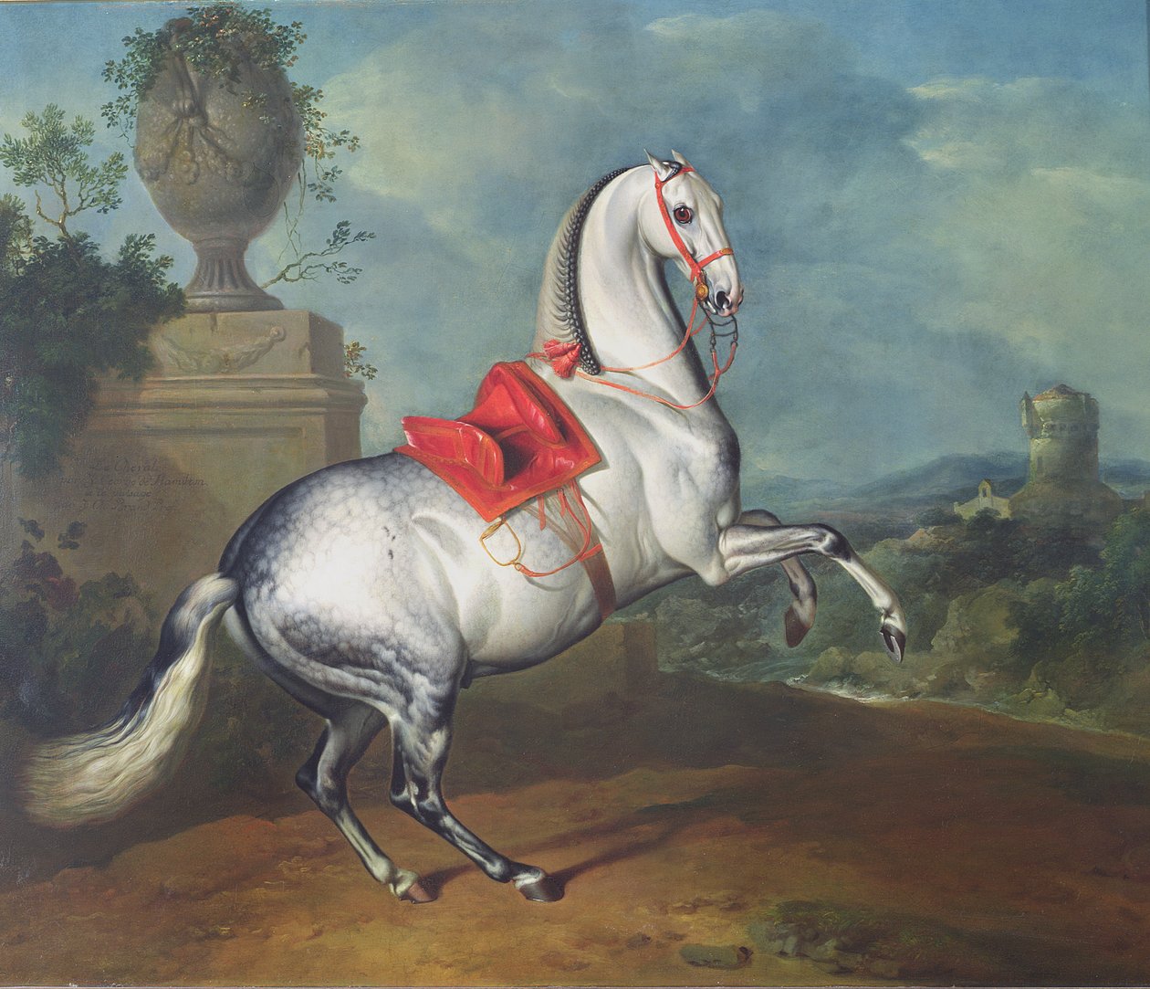 Dapple Grey Galopperande av Johann Georg Hamilton