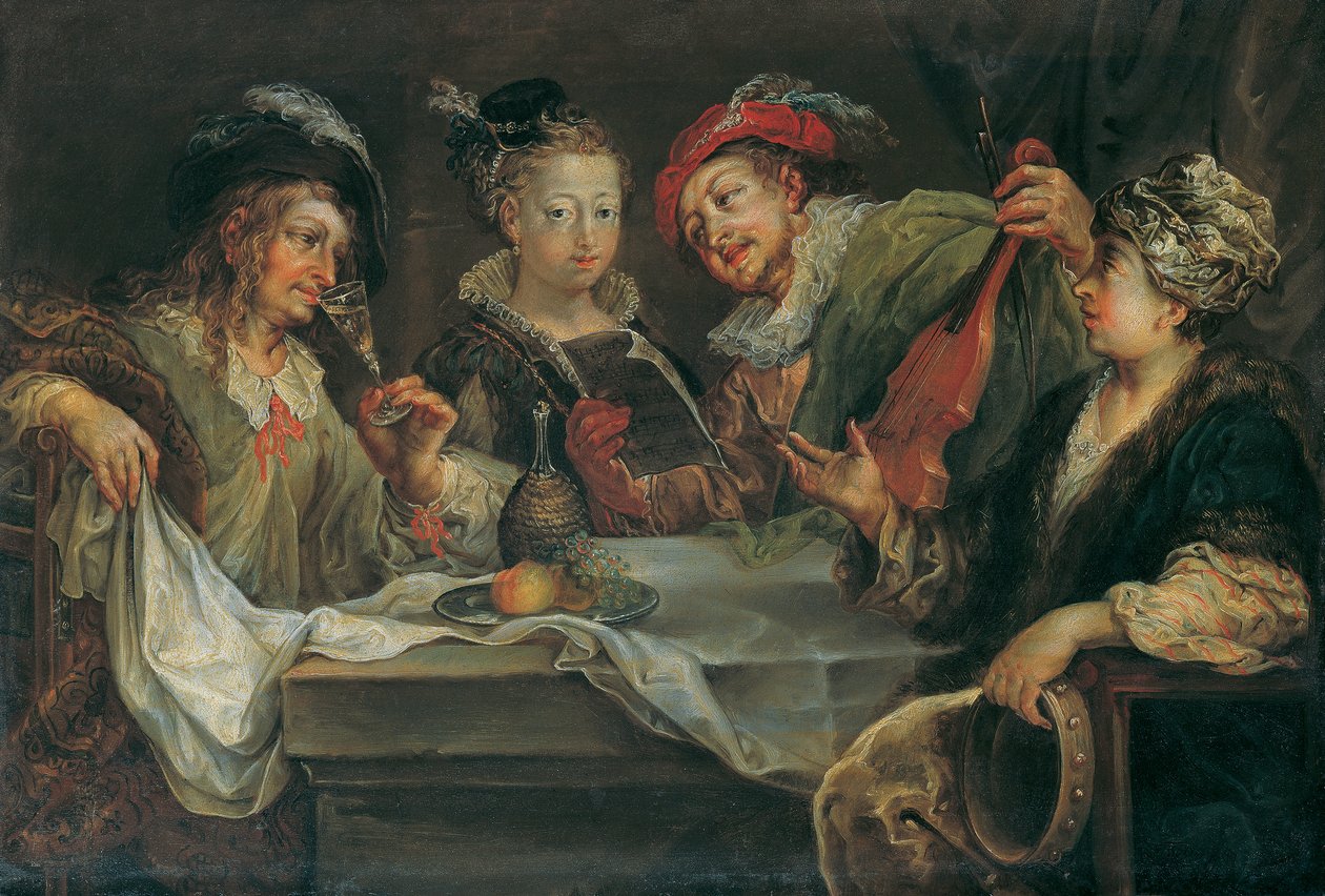 underhållning efter maten av Johann Georg Platzer