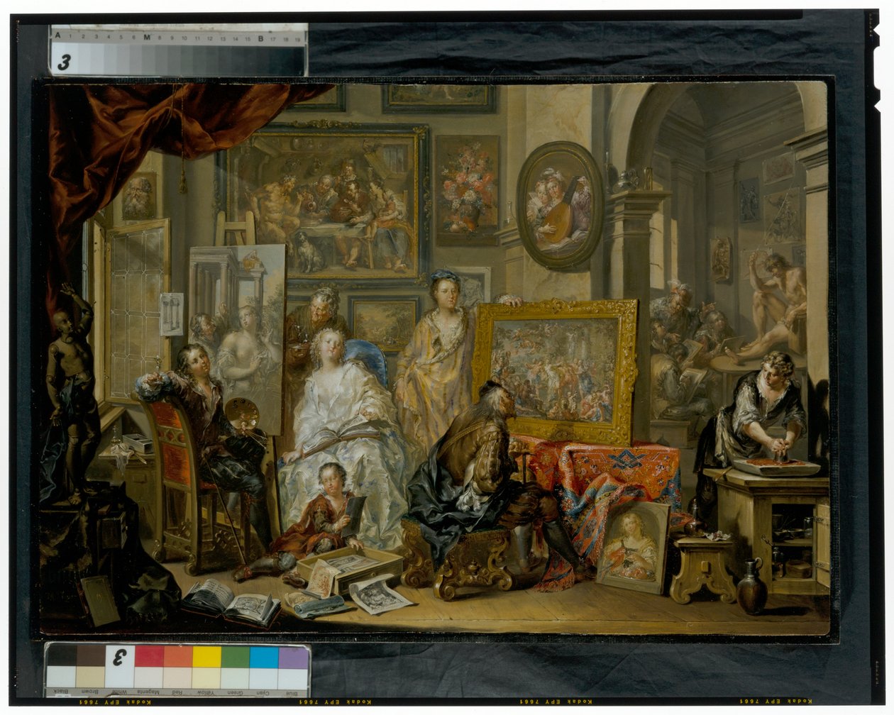 Konstnärens ateljé av Johann Georg Platzer