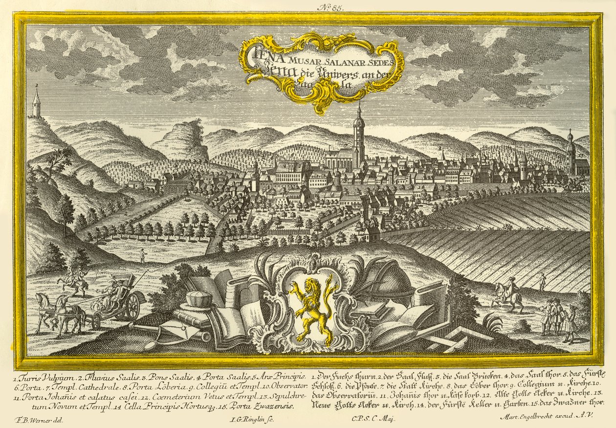 Jena, c1740. av Johann Georg Ringlin