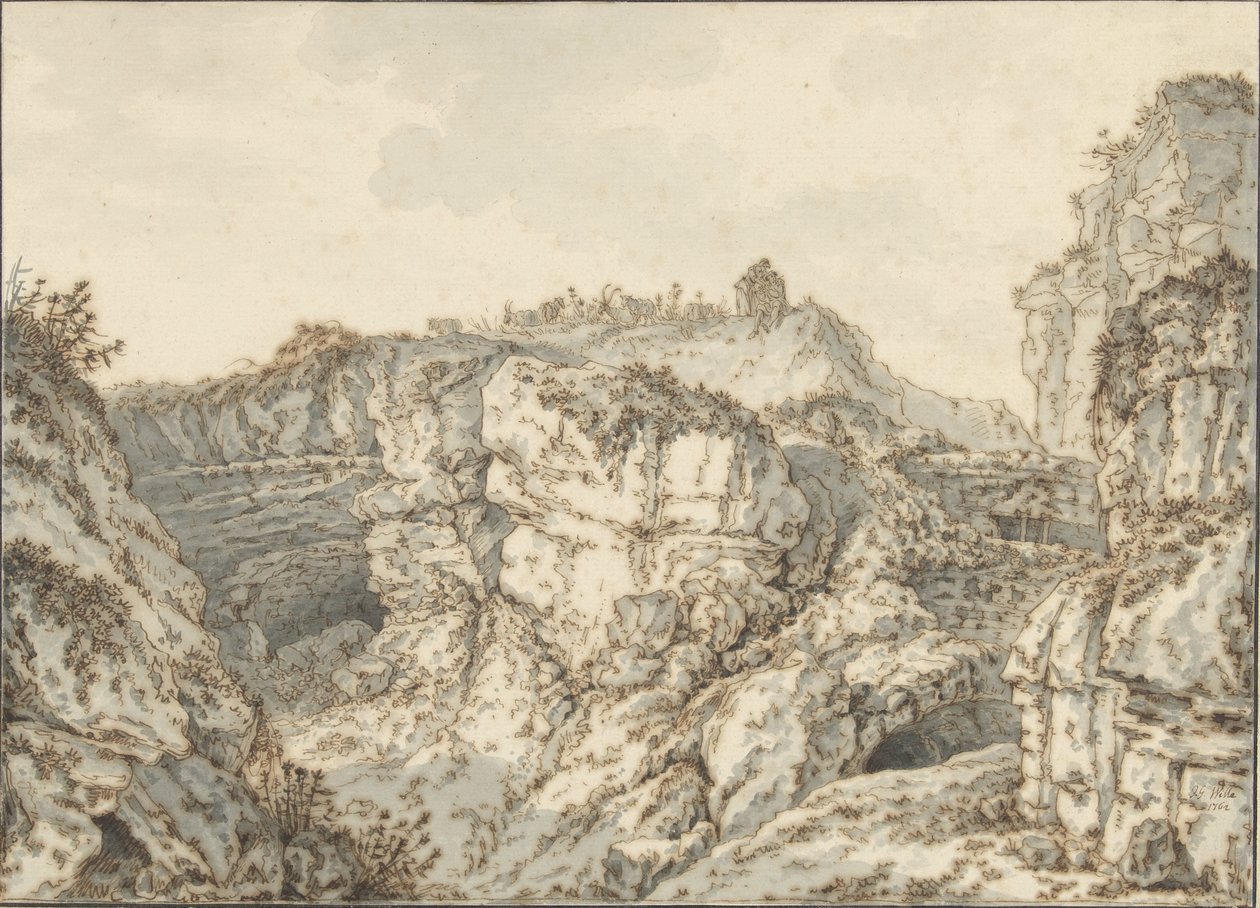 Stenig berghäll på Montmartre av Johann Georg Wille