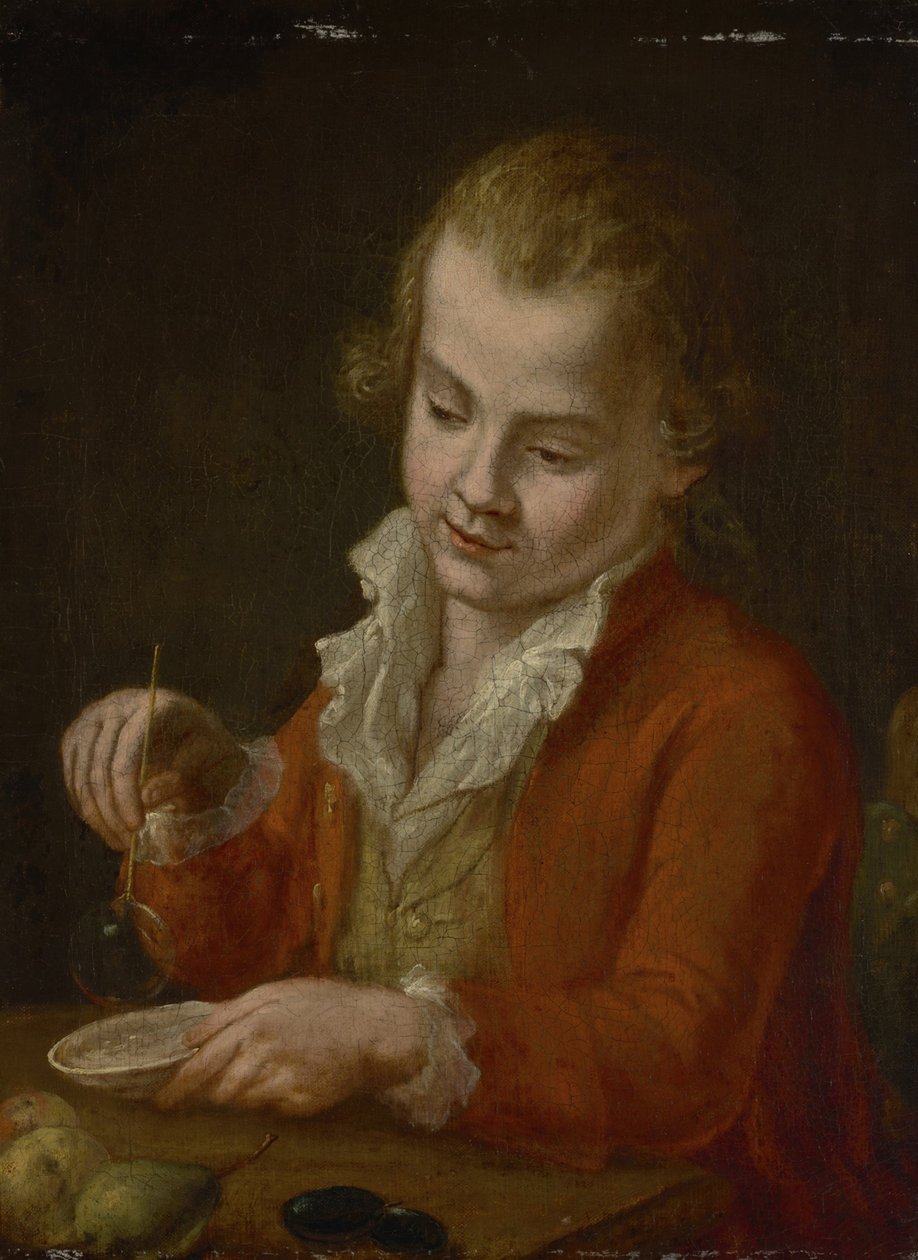 Pojke med såpbubblor av Johann Georg von Edlinger