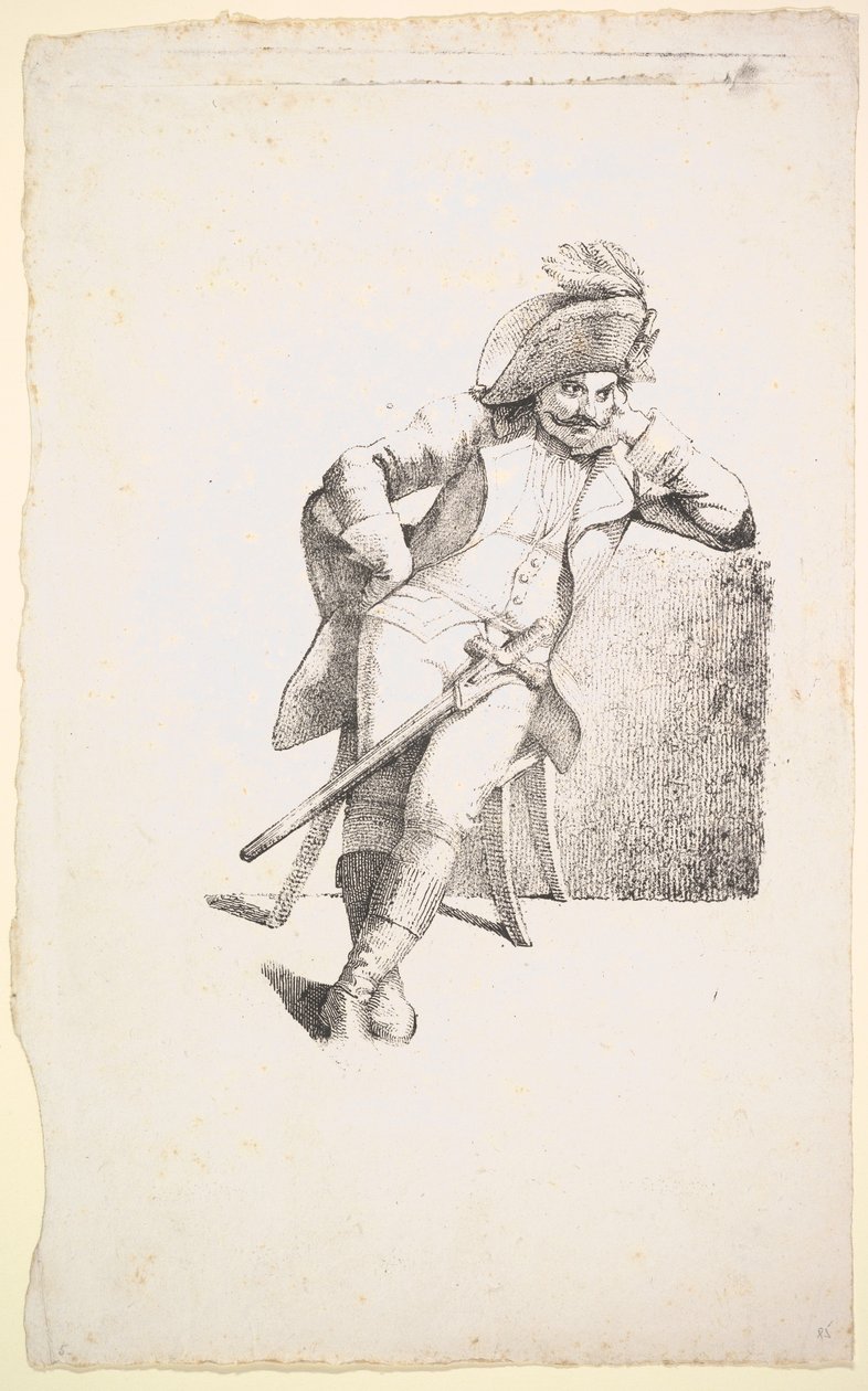 Den eftertänksamma kaptenen, 1822. av Johann Gottfried Schadow