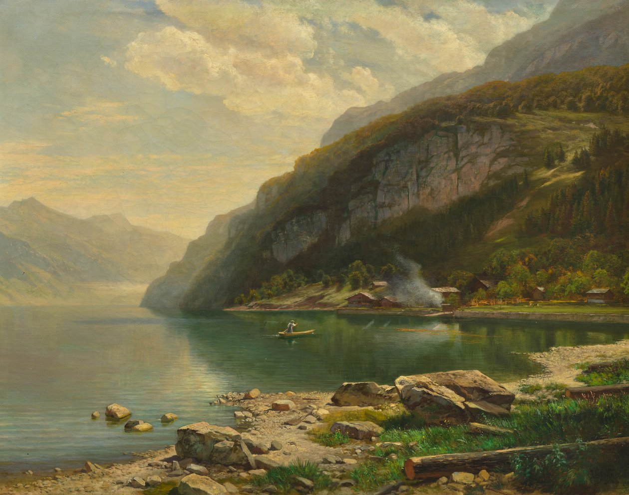 Johann Gottfried Steffan vid Brienzsjön ca 1883 av Johann Gottfried Steffan