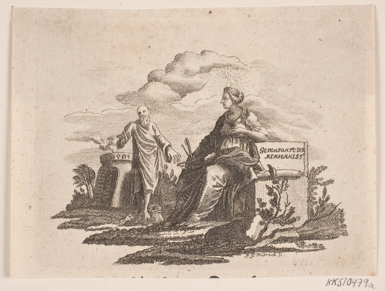 Vinjett för H. Niemeyer "Bibliska kännetecken" av Johann Gottlieb Friedrich