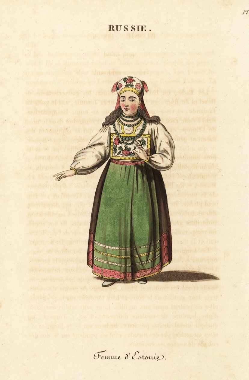 Gift kvinna från Estland av Johann Gottlieb Georgi