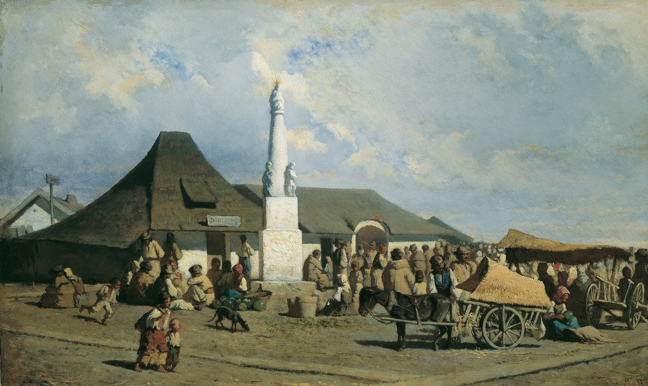 Marknadstorget i Szolnok av Johann Gualbert Raffalt