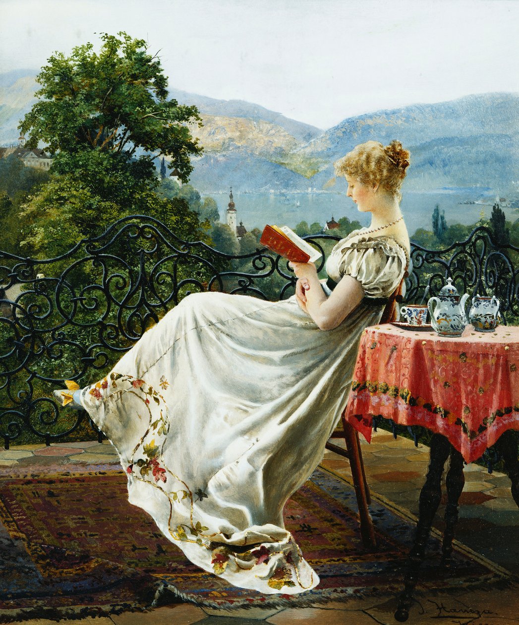 På terrassen, av Johann Hamza