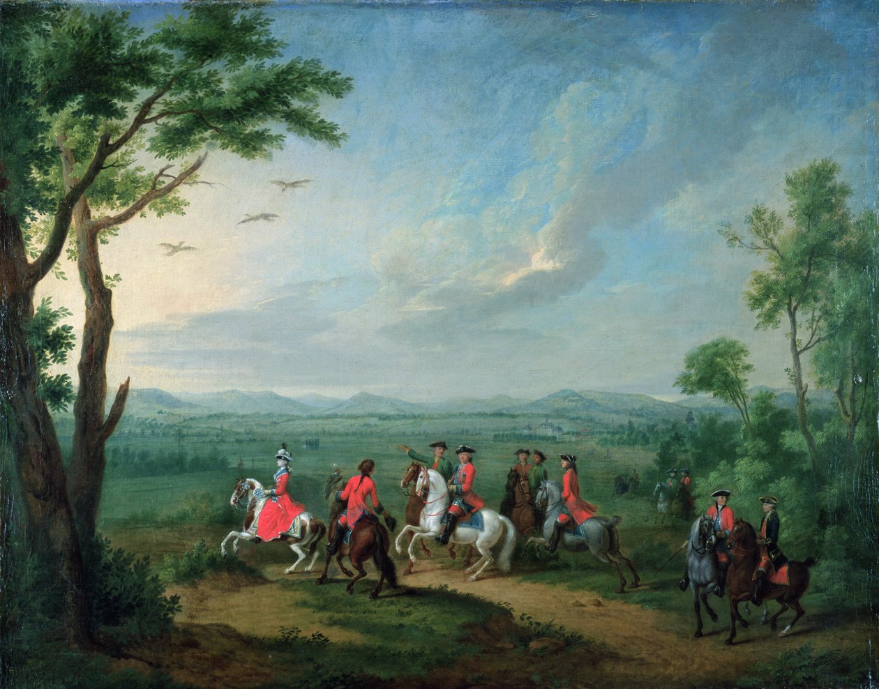 Landgravess Philippine Hunting Heron av Johann Heinrich Tischbein