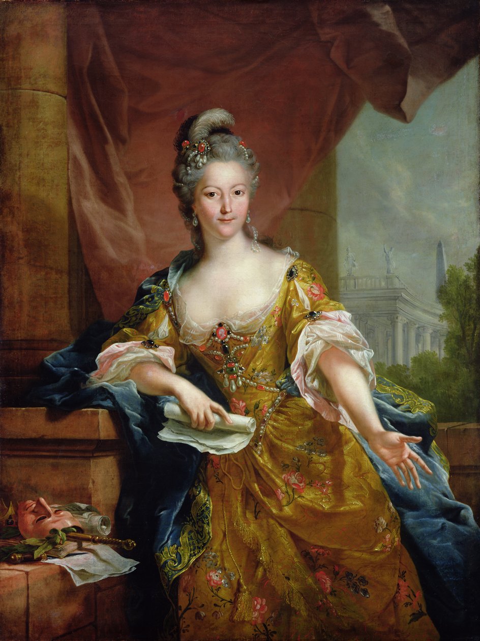 Skådespelerskan Mademoiselle Evrard, ca 1770-80 av Johann Heinrich Tischbein