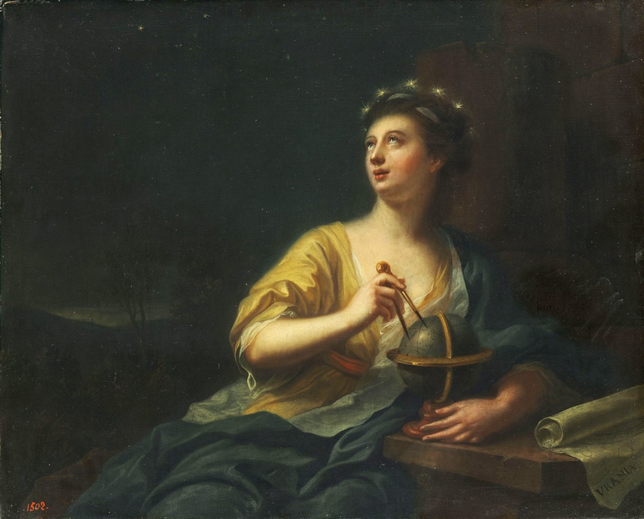 De nio muserna - Urania (astronomi) av Johann Heinrich Tischbein