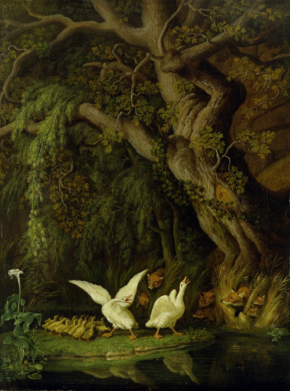 Ræve og gæs swed av Johann Heinrich Wilhelm Tischbein