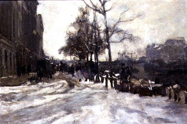 Vinter, Rotterdam av Johann Hendrik Mastenbroek