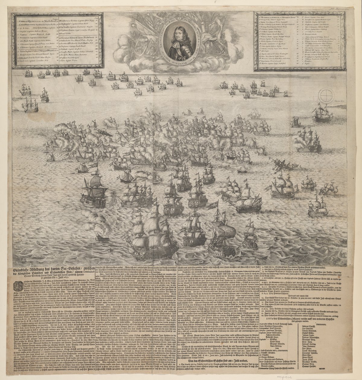 Slaget vid Køgebugt i juli 1677 av Johann Husman