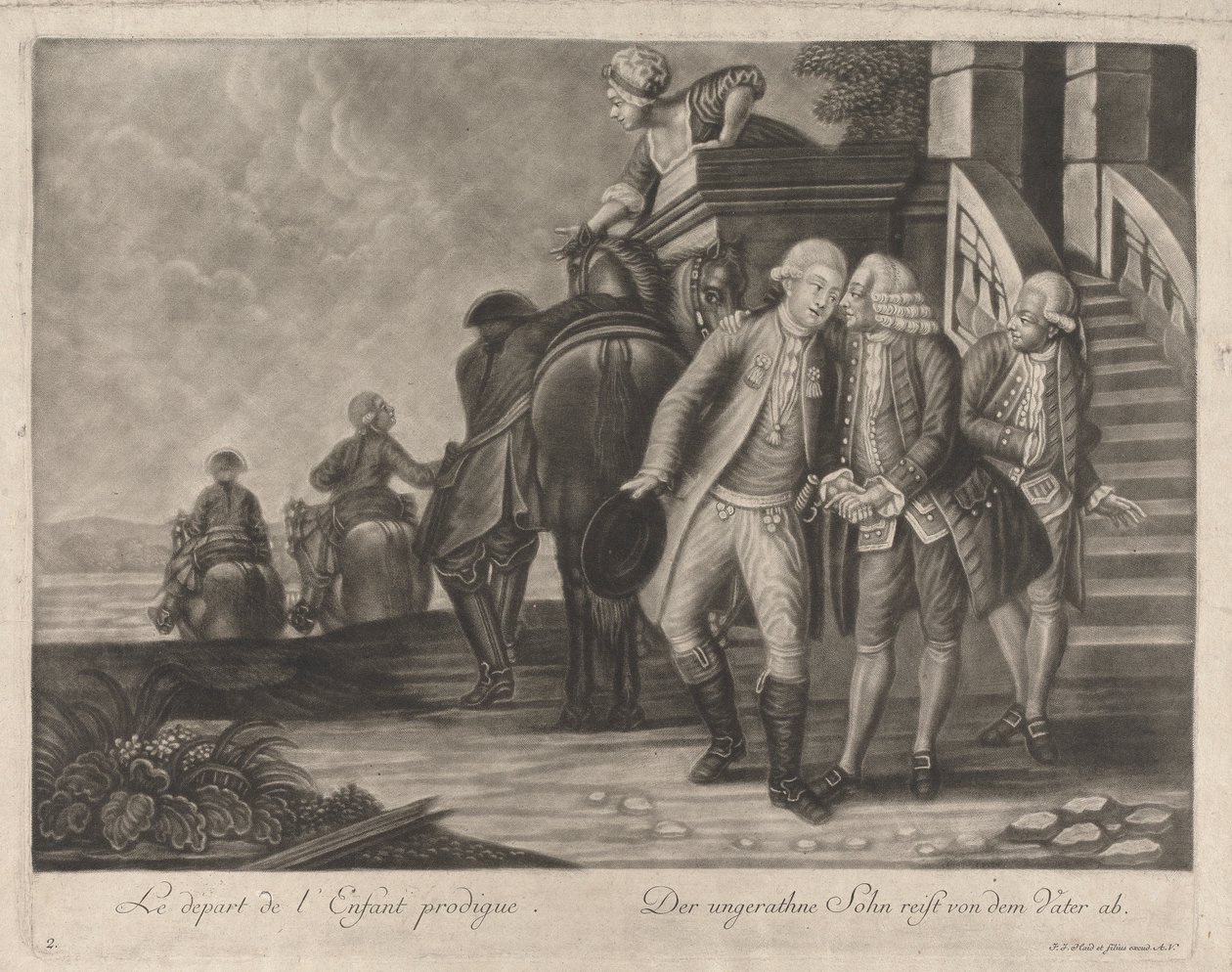 Den förlorade sonens avgång av Johann Jacobus Haid