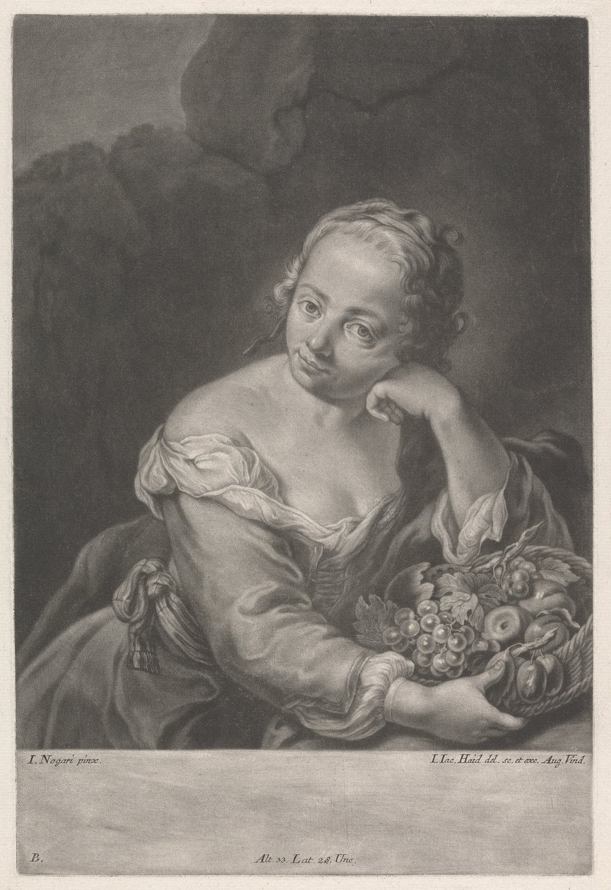Kvinna med en fruktkorg av Johann Jacobus Haid