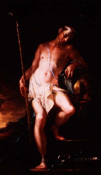 David med Goliats huvud av Johann Kaspar Sing