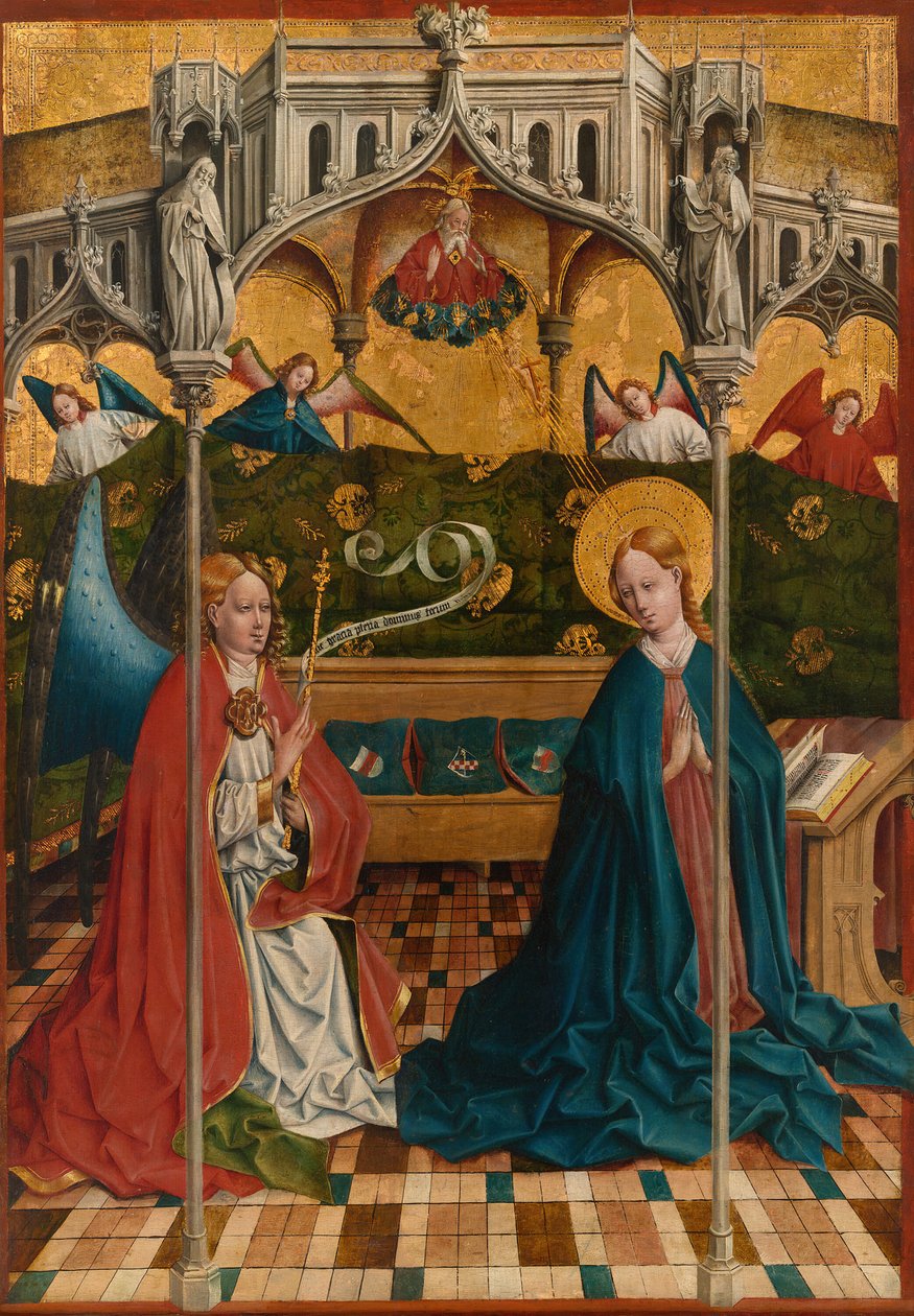 Bebådelsen, färdigställd 1457. av Johann Koerbecke