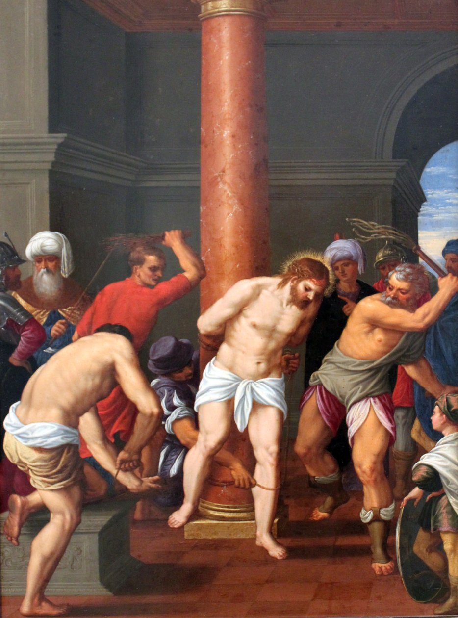 Tyska: Geißelung Christi Kristi flagellering av Johann König