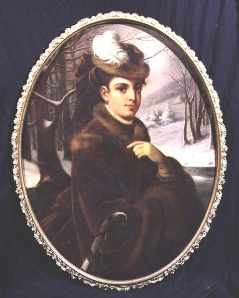 Porträtt av en elegant österrikisk dam av Johann Kurtweil
