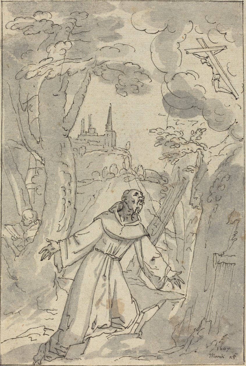 Stigmatiseringen av Saint Francis av Johann Matthias Kager