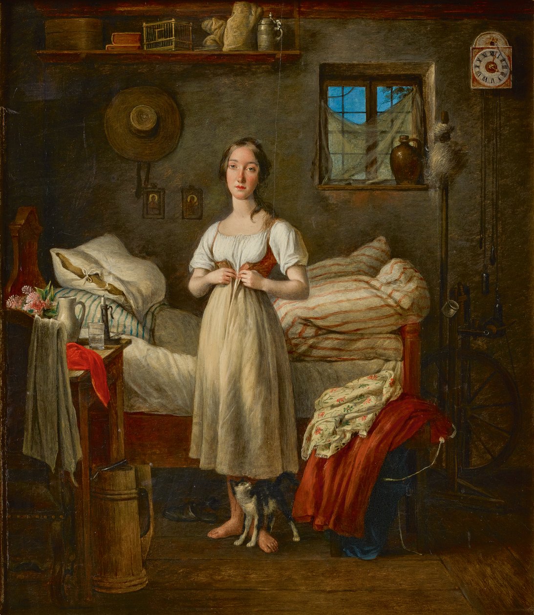 En tjejs morgontoalett av Johann Michael Neder