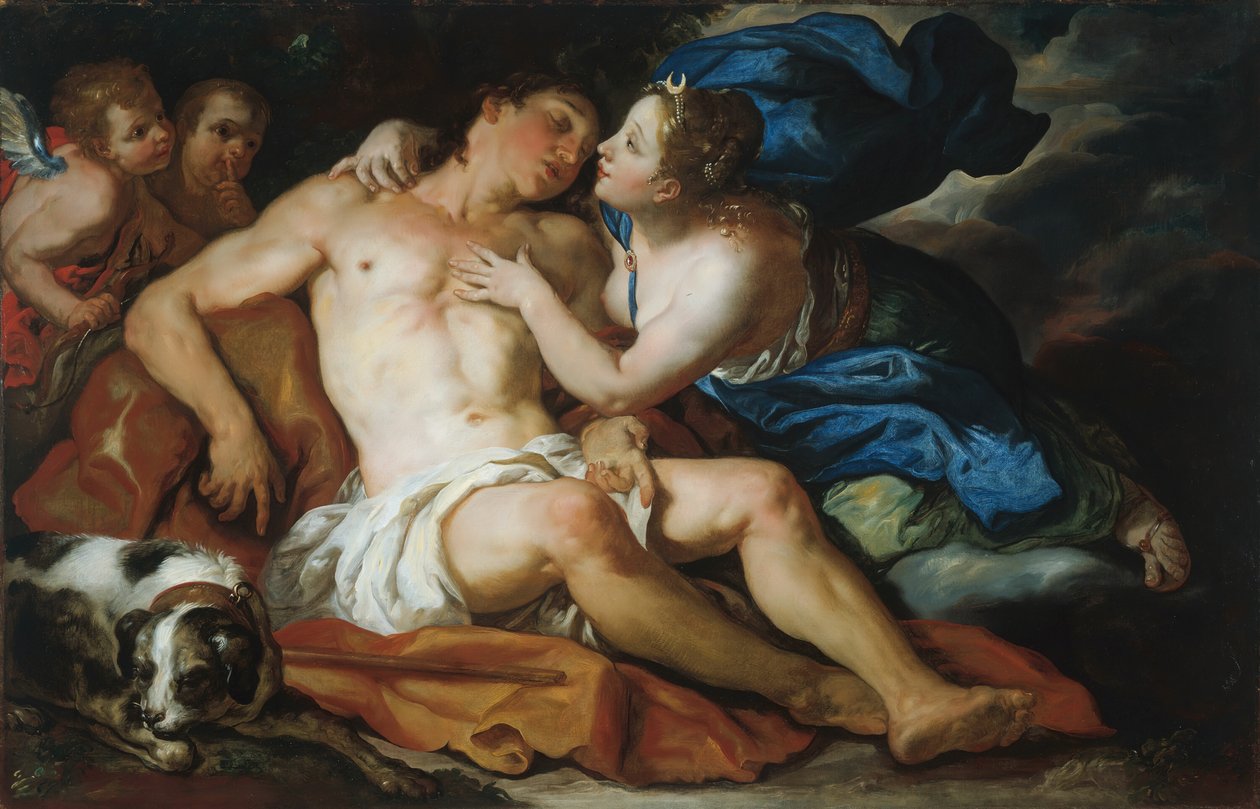 Diana och Endymion, 169095. av Johann Michael Rottmayr