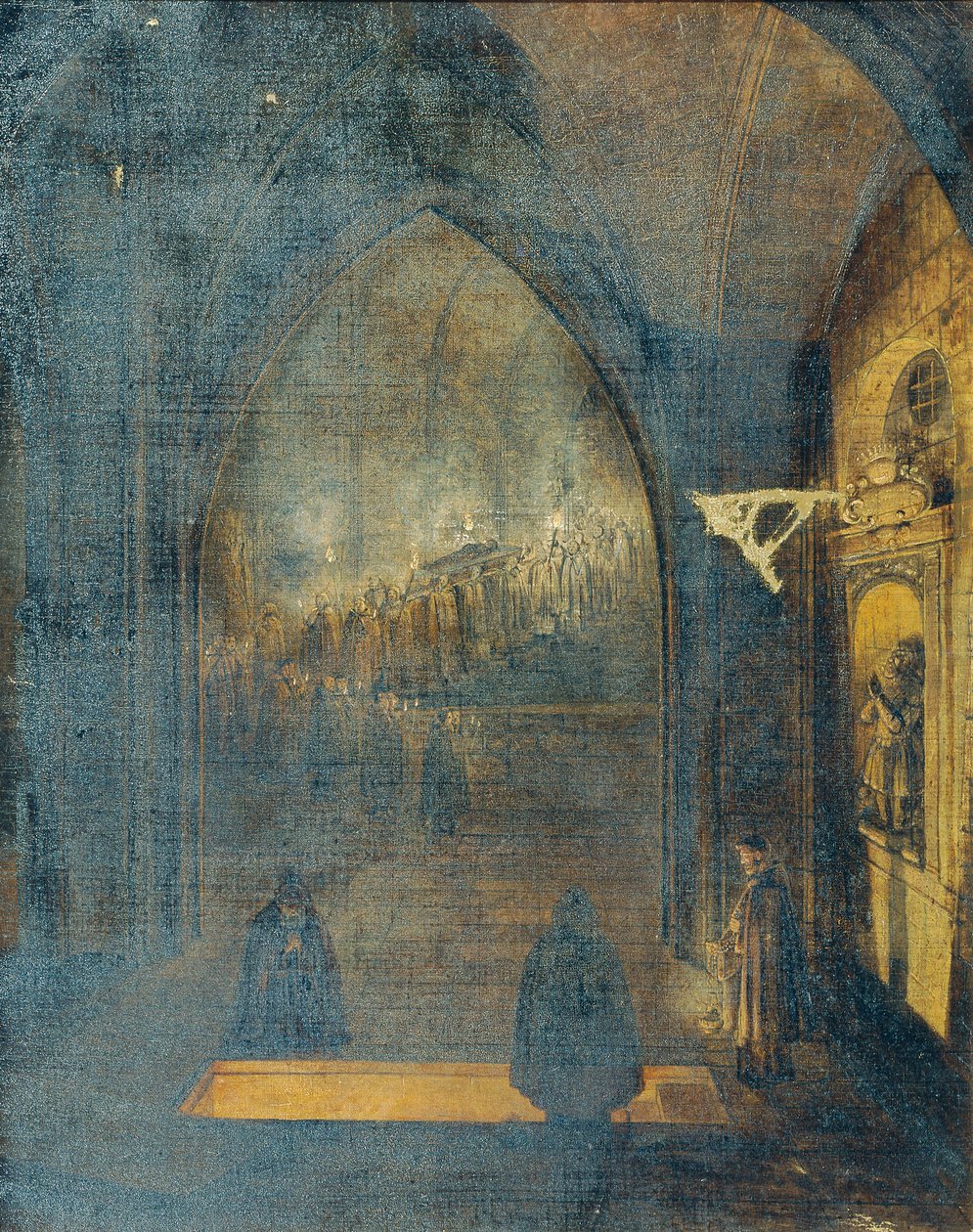 Begravning inne i en kyrka av Johann Nepomuk Schödlberger