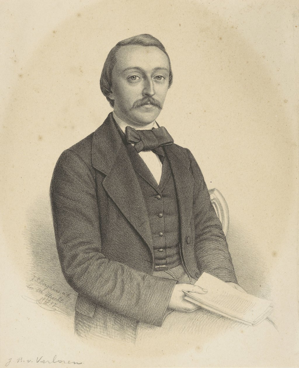 Porträtt av en okänd man av Johann Peter Berghaus