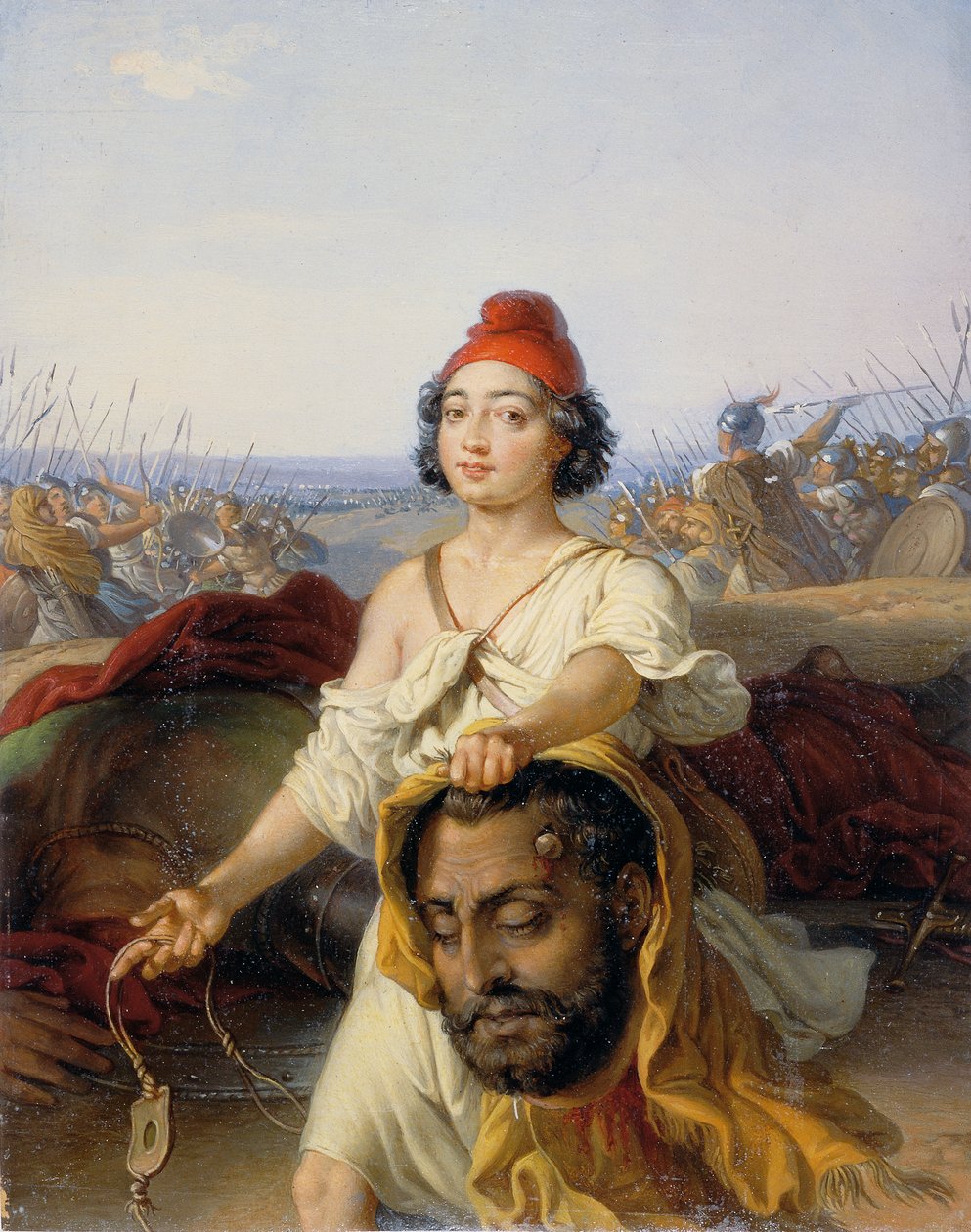 David med Goliats huvud av Johann Peter Krafft
