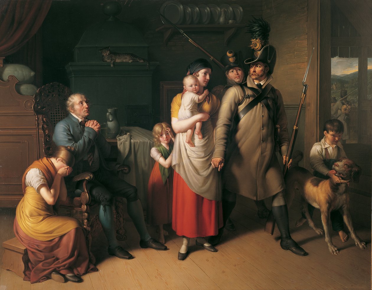 Landwehr-mannens farväl av Johann Peter Krafft